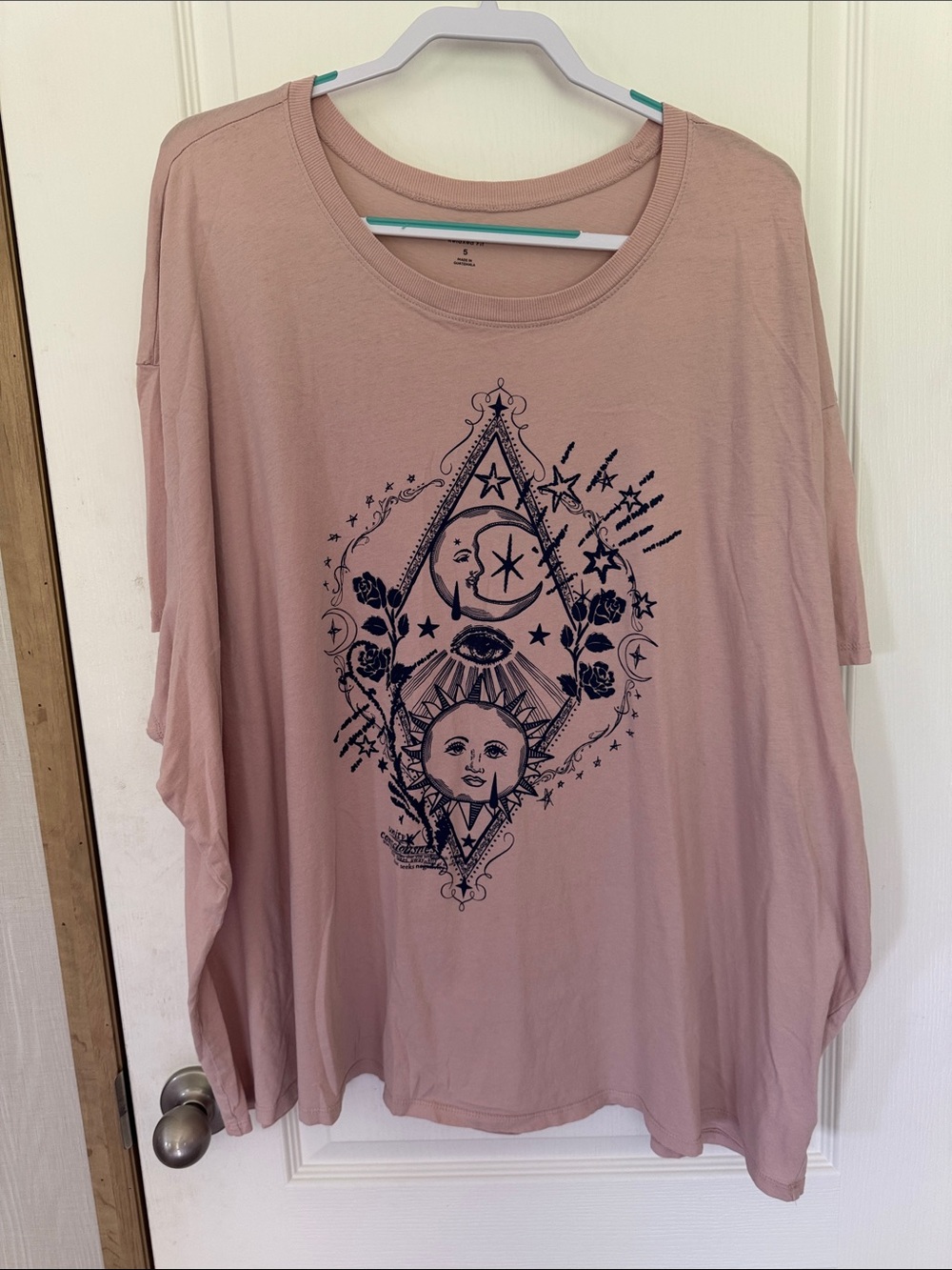 torrid tan short sleeve tee with celestial print